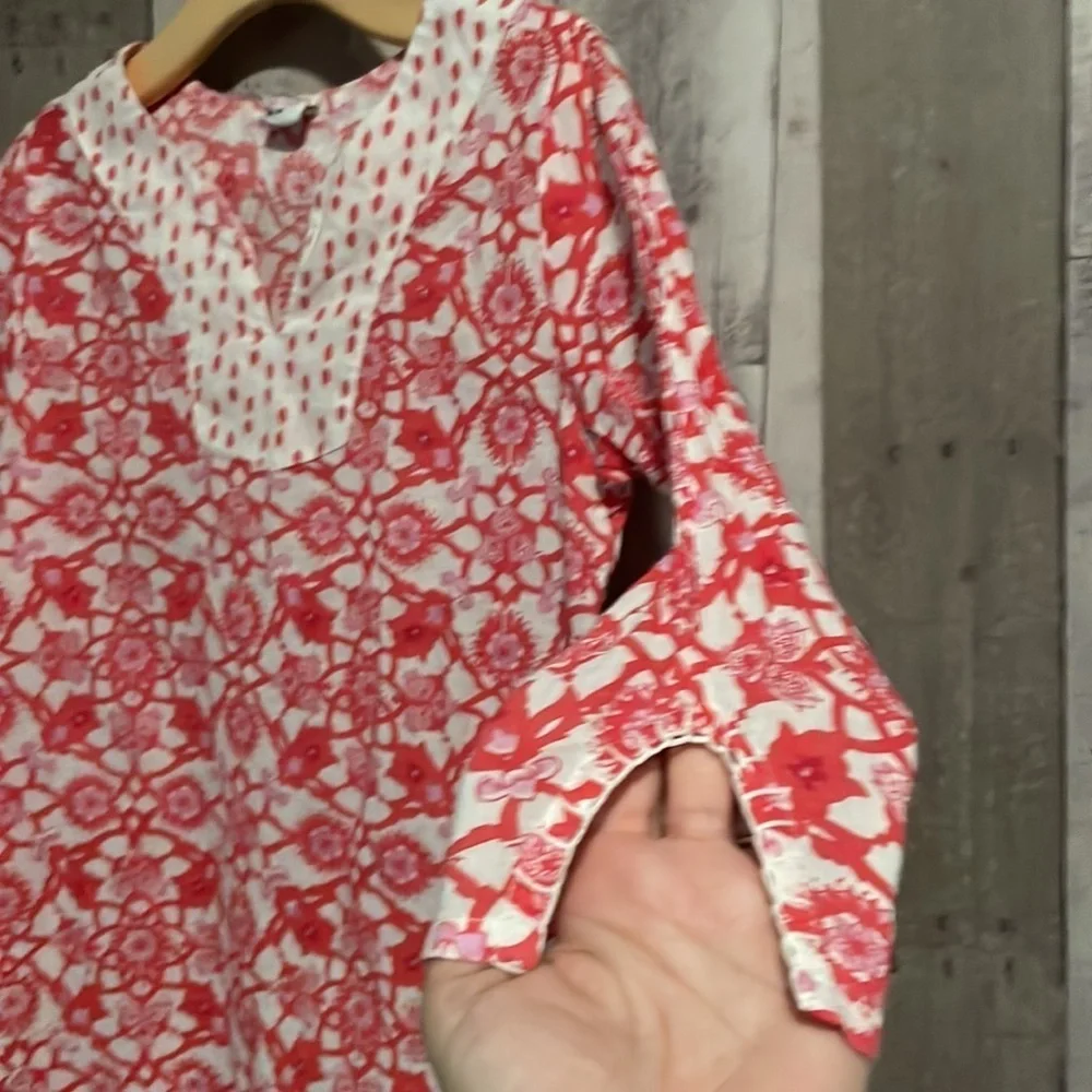Girls Rikshaw Design Long-Sleeve Tunic Coverup